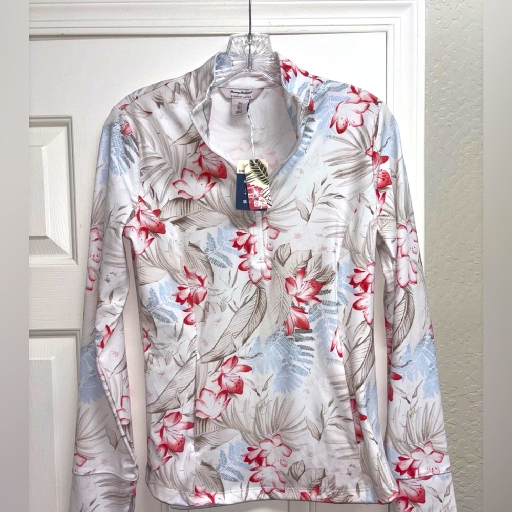 Tommy Bahama Golf Pickleball Top Size Small 1/4 Zip Pullover